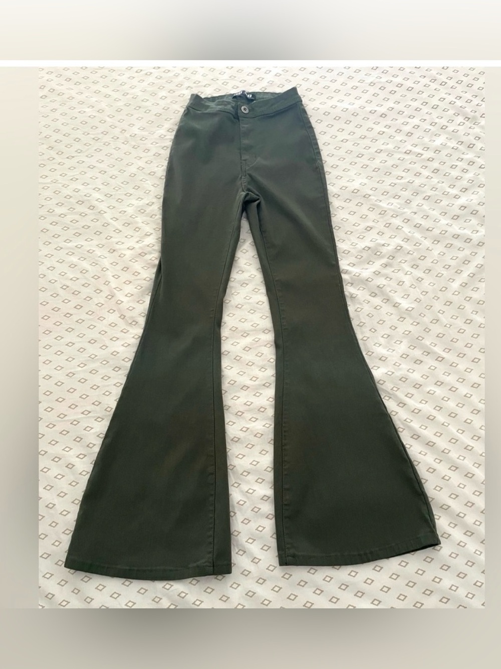 JCJQ Green Flared Jeans